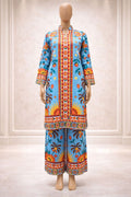 Floral Printed Satin Co-Ord Set for Women