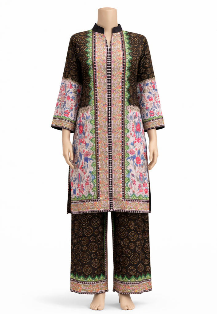 Floral Printed Satin Co-Ord Set for Women