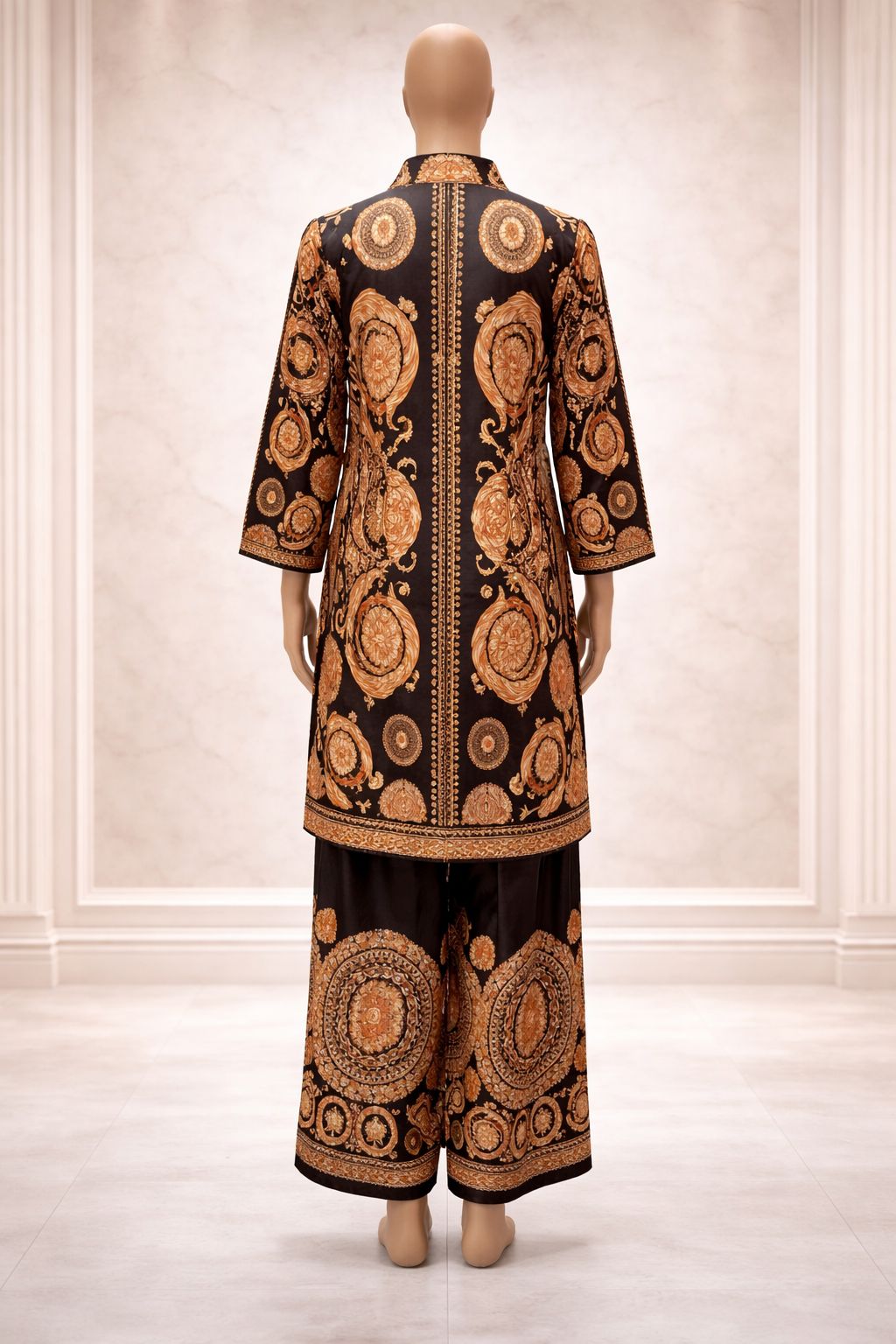 Floral Printed Satin Co-Ord Set for Women