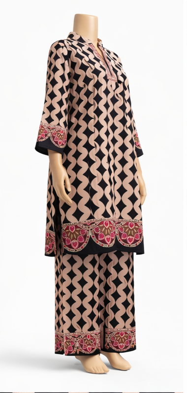 Floral Printed Satin Co-Ord Set for Women