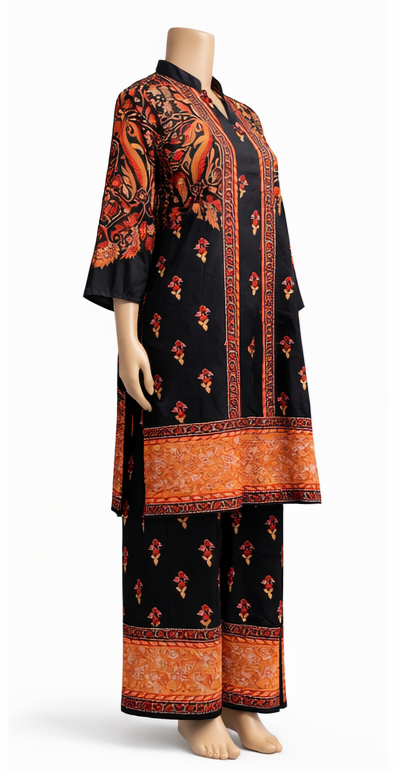 Floral Printed Satin Co-Ord Set for Women