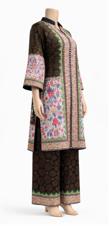 Floral Printed Satin Co-Ord Set for Women