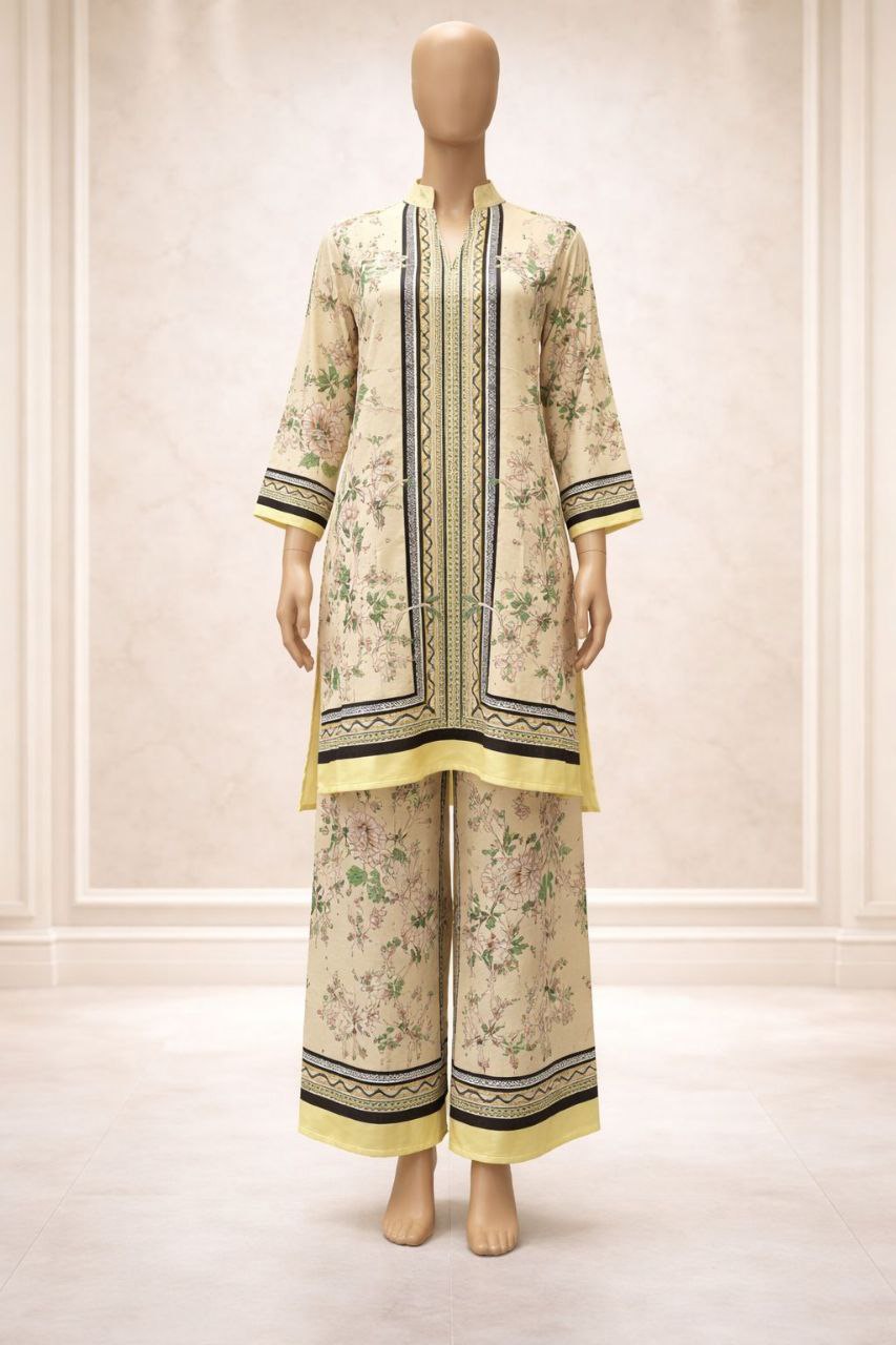 Floral Printed Satin Co-Ord Set for Women