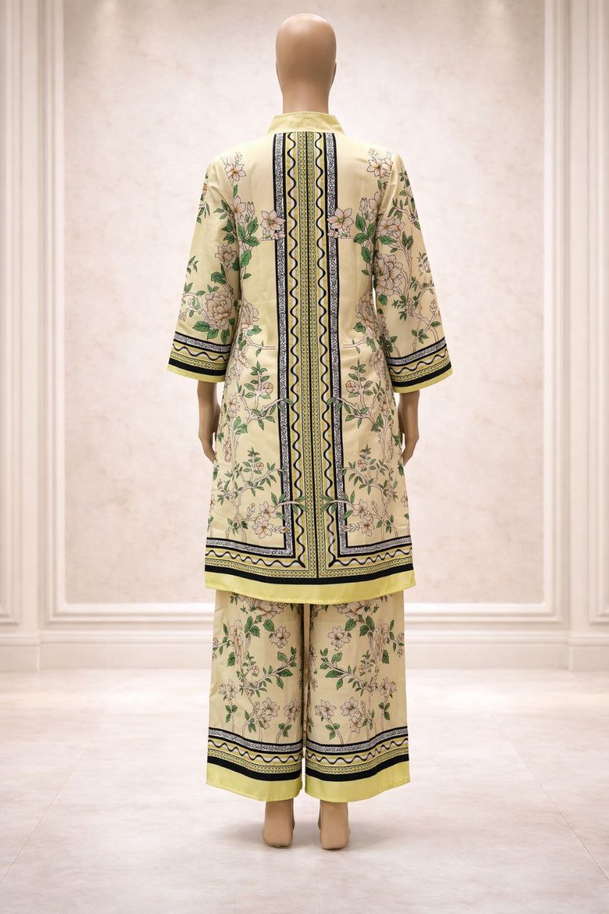 Floral Printed Satin Co-Ord Set for Women